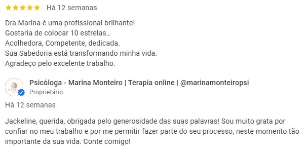 Depoimento de cliente